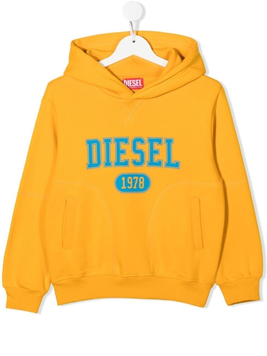 

Diesel худи из джерси с логотипом, оранжевый