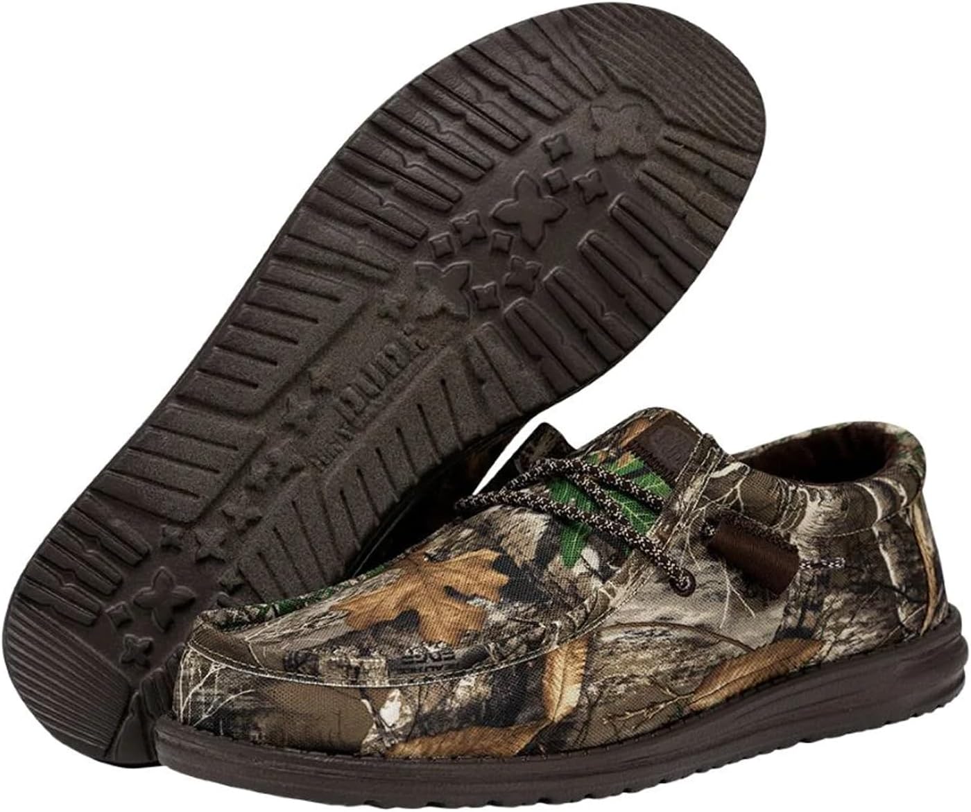 Мужские слипоны Hey Dude Wally Realtree Edge, Мужская обувь, Мужские лоферы, Удобные и легкие Heydude, коричневый — фото 3