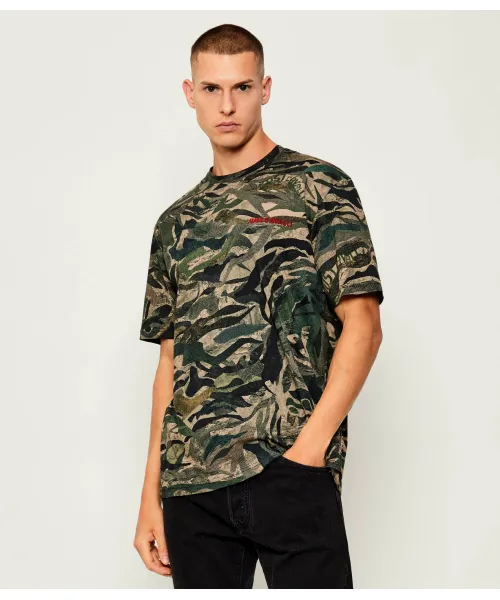 

Футболка с тигровым камуфляжем Regular fit Just Cavalli, зеленый