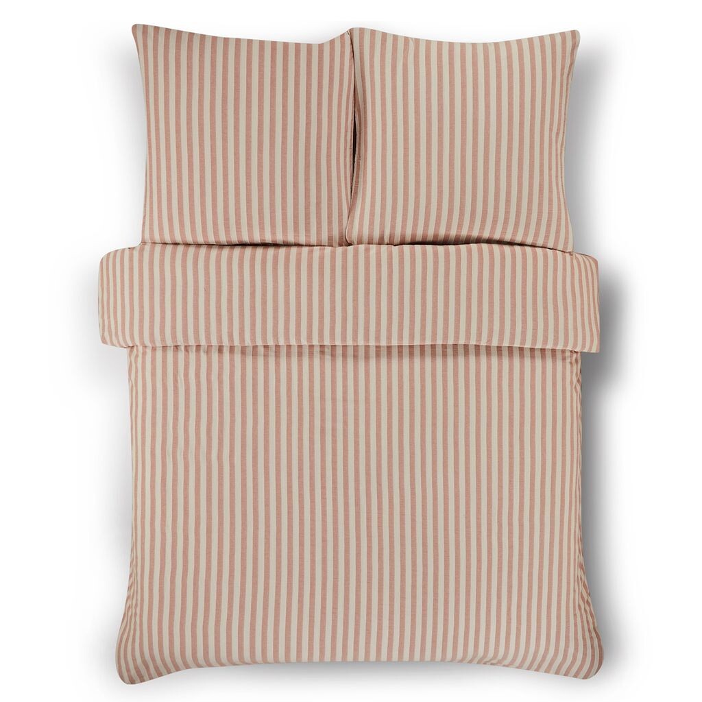 

Постельное белье из 3 предметов, окрашенное в пряжу, из сирсакера, цвет терракотовый/кремовый, 200 x 200 см Eftelia Textile GmbH