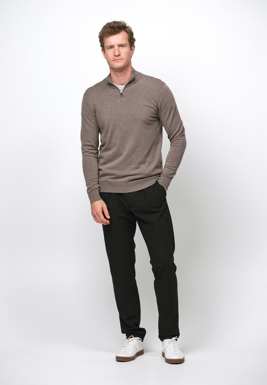 

Толстовка 1/2 ZIP PROFUOMO, бежевый