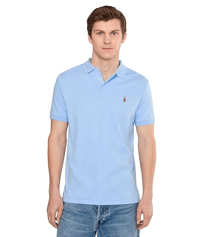 Поло Polo Ralph Lauren Custom Slim Fit Soft Cotton, Office Blue