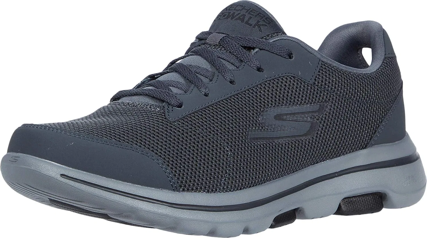Мужские кроссовки SKECHERS Go Walk 5 Qualify, Charcoal Textile Synthetic Black Trim