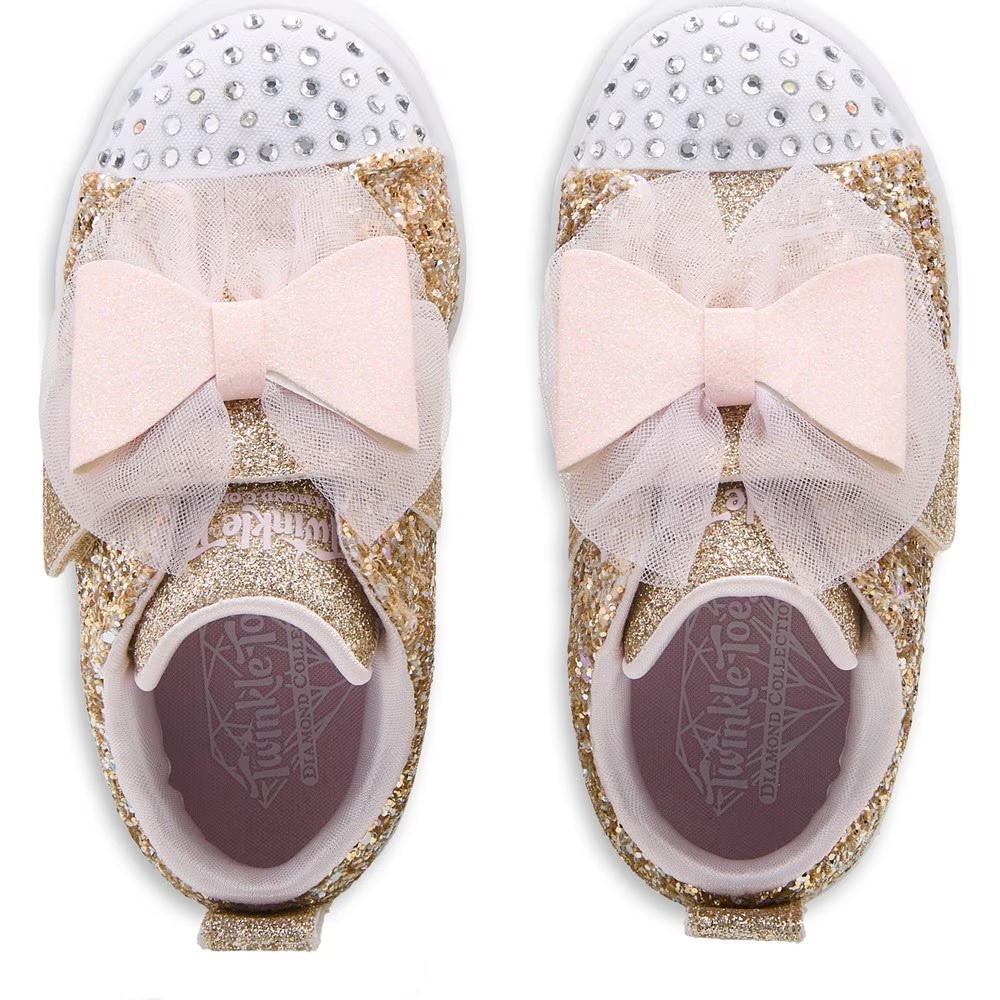 Детские светящиеся кроссовки Skechers twi-lites 2.0 для малышей, gold glitter multi — фото 3