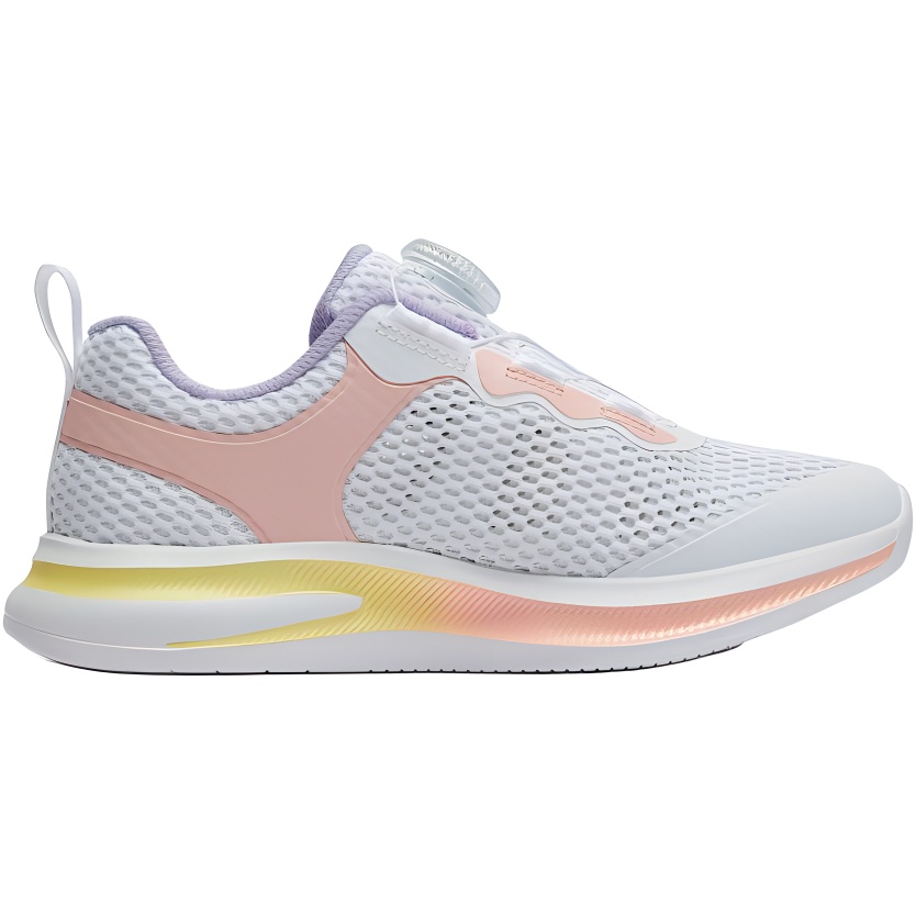 Нескользящие дышащие низкие детские кроссовки для бега FILA KIDS, белый/розовый — фото 2