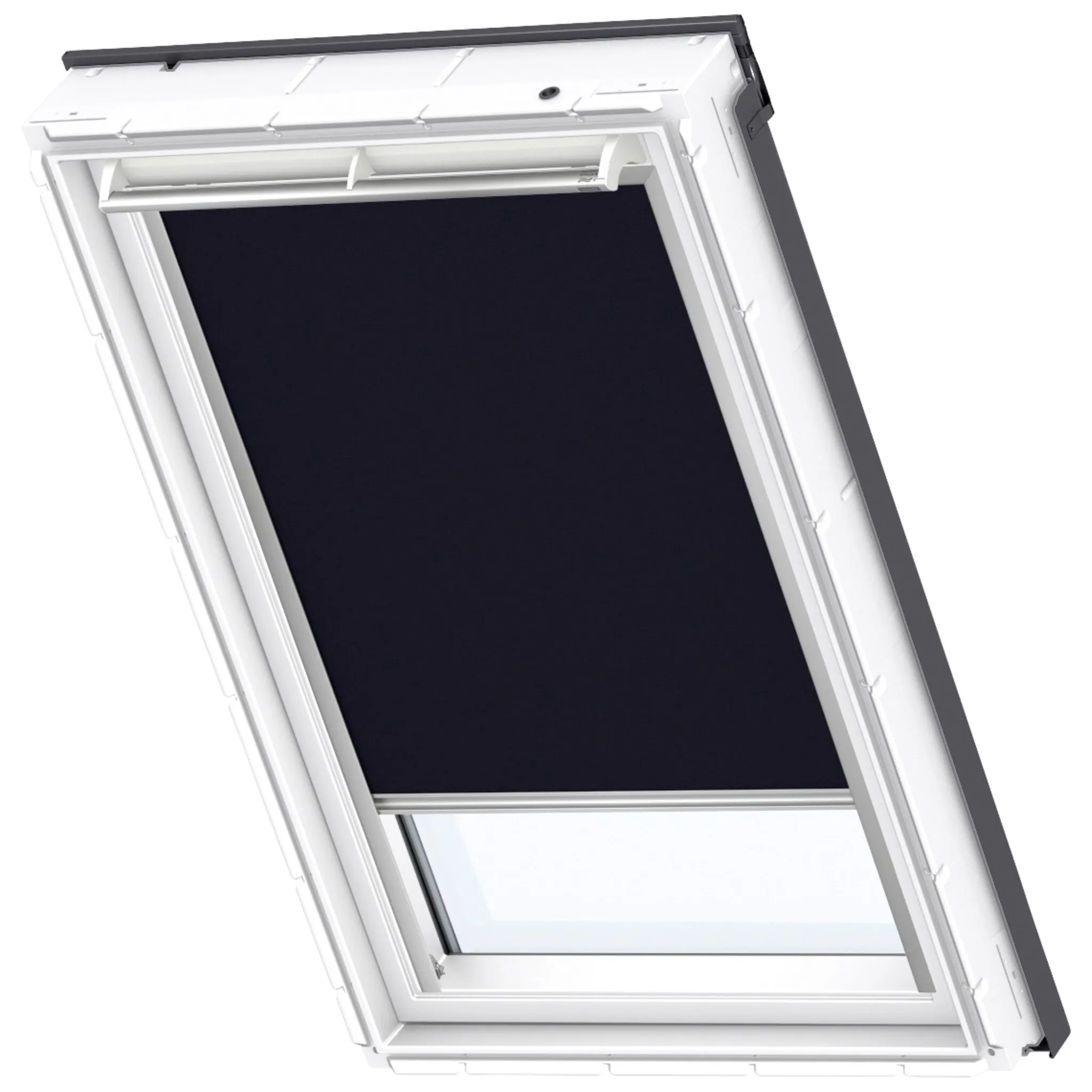 

Затемняющие рулонные шторы VELUX «DKL MK08 1100S», затемнение, затемнение, без сверления, в направляющих, направляющие алюминиевого цвета и планка ручки, темно-синий