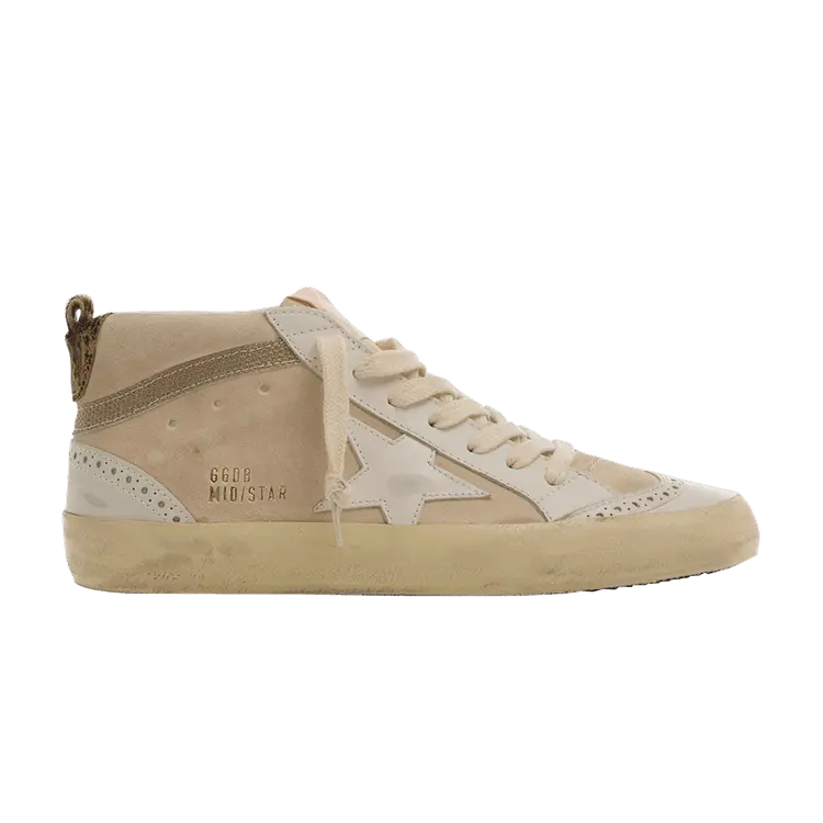 

Кроссовки Golden Goose Wmns Mid Star Beige Gold Brown Leopard, кремовый