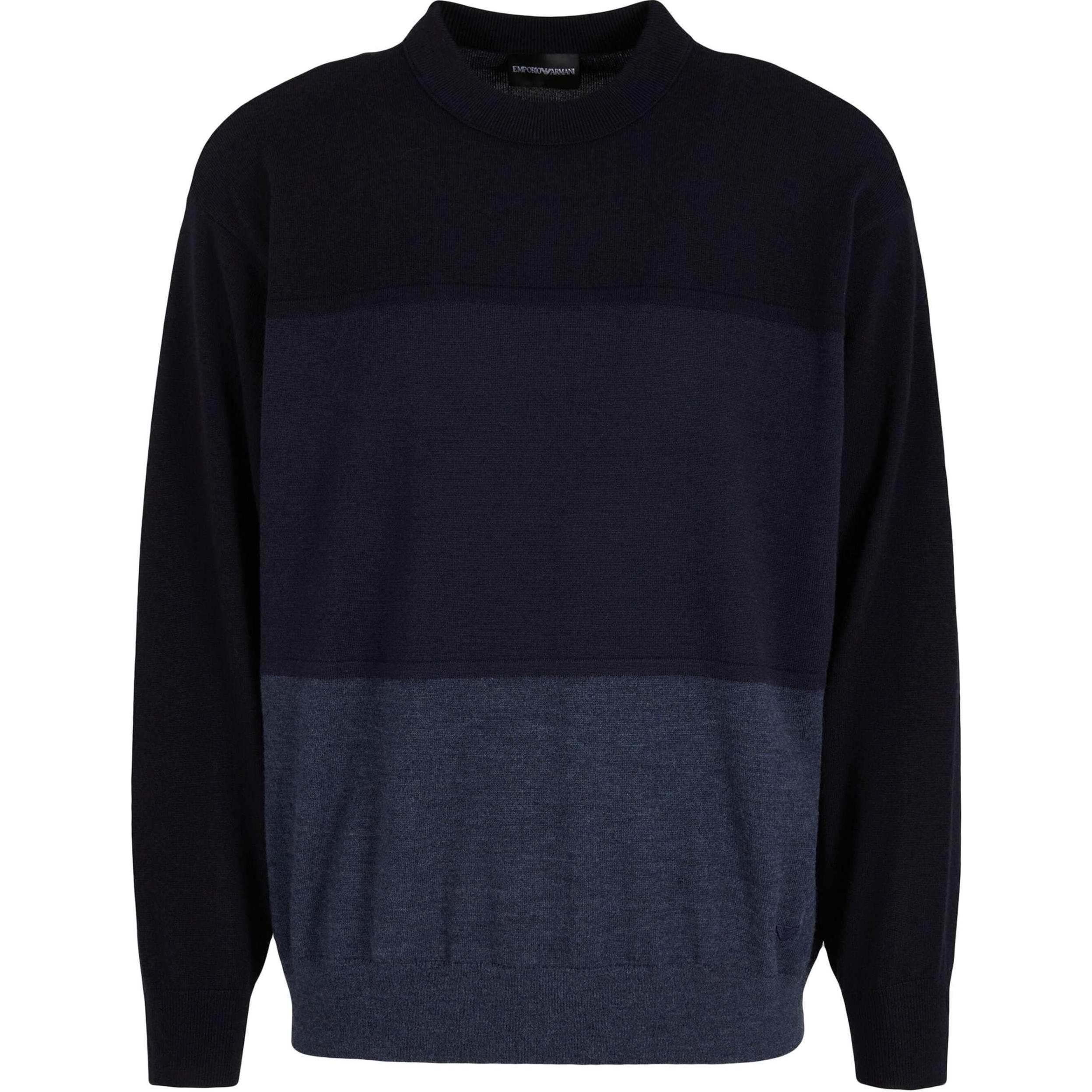 

Футболка с цветными блоками EMPORIO ARMANI, синяя