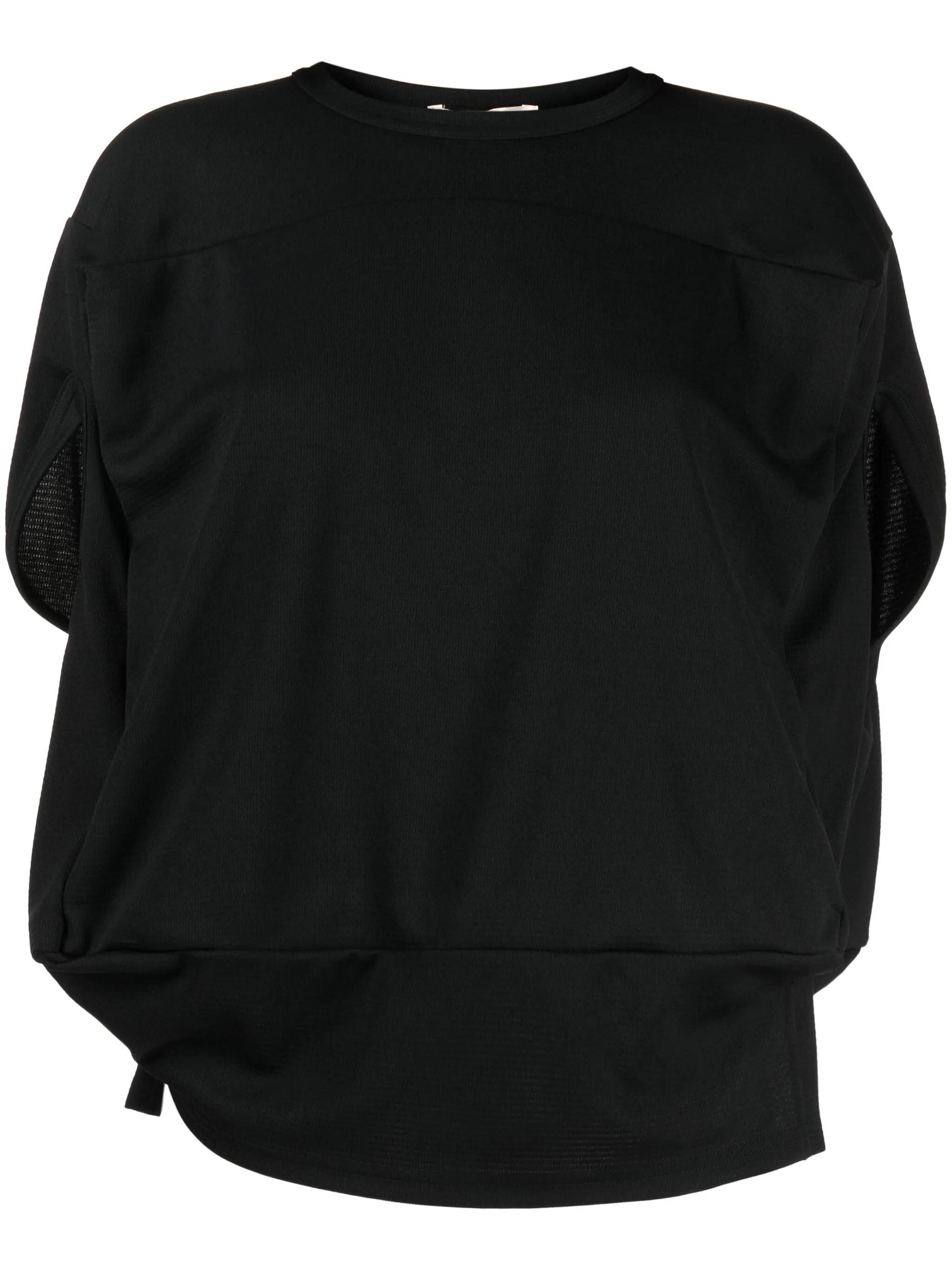 

Топ с круглым вырезом и разрезами на рукавах Comme Des Garçons, черный