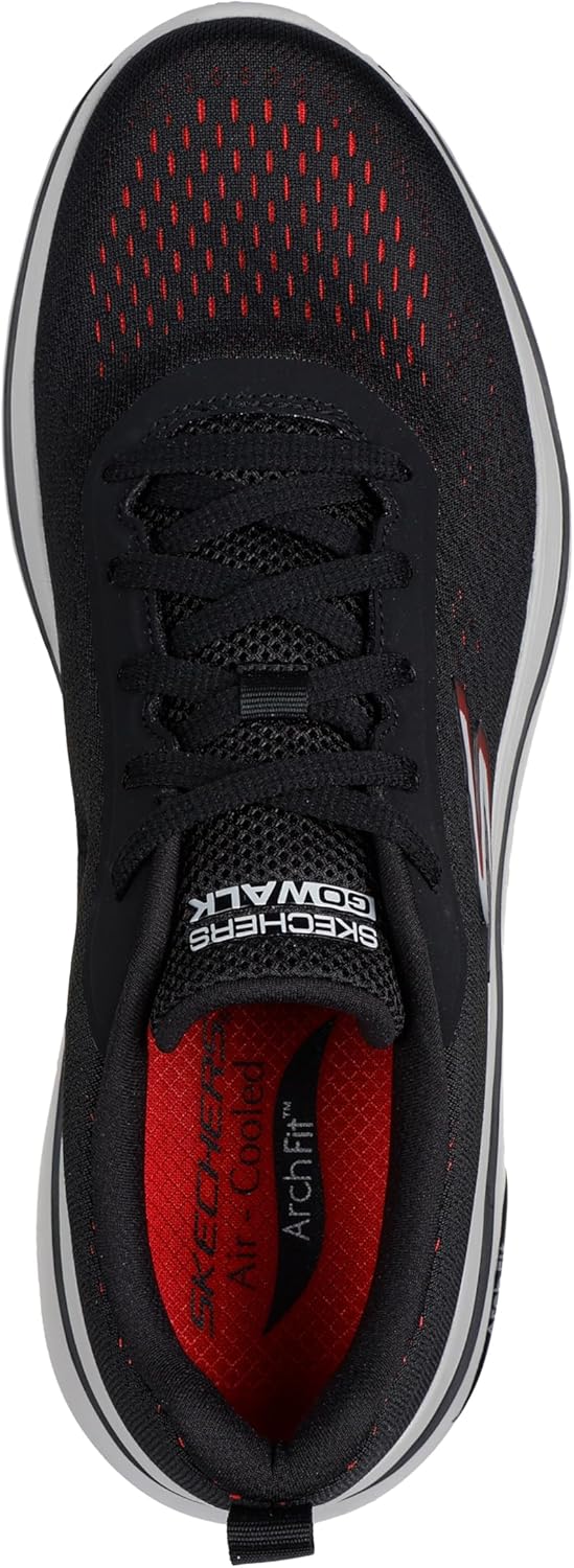 Мужские кроссовки Skechers Go Walk Arch Fit 2.0, черный/красный — фото 2