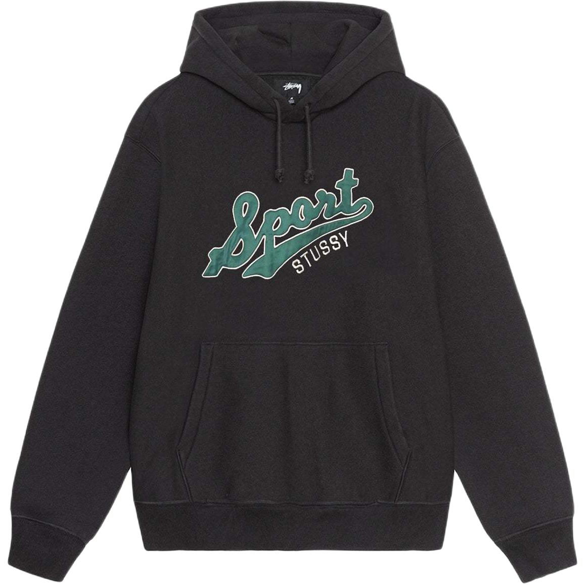 

Сатиновая нашивка оверсайз худи Stussy, Экрю
