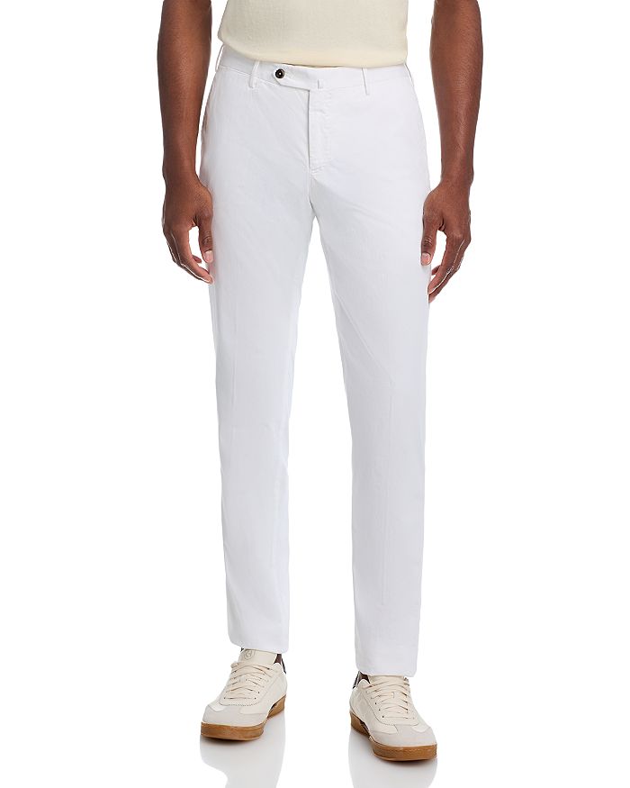 

Брюки Garment-Dyed Silkochino Slim Fit PT Torino, белый