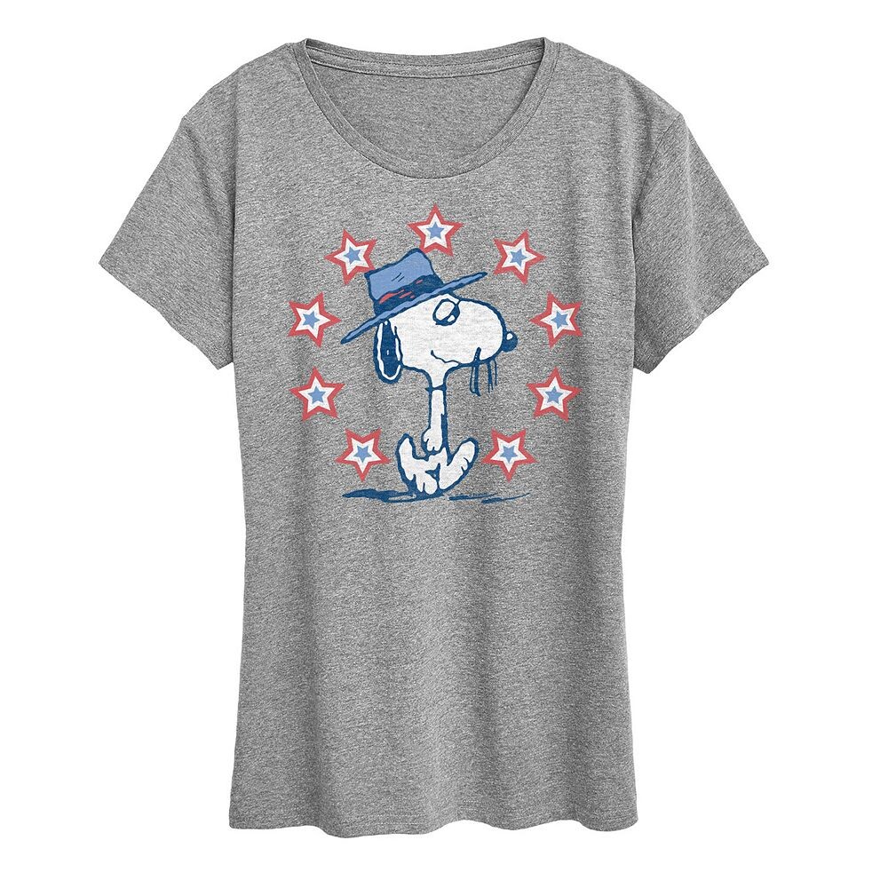 

Женская футболка с рисунком Peanuts Spike Americana Licensed Character, цвет Heather Gray