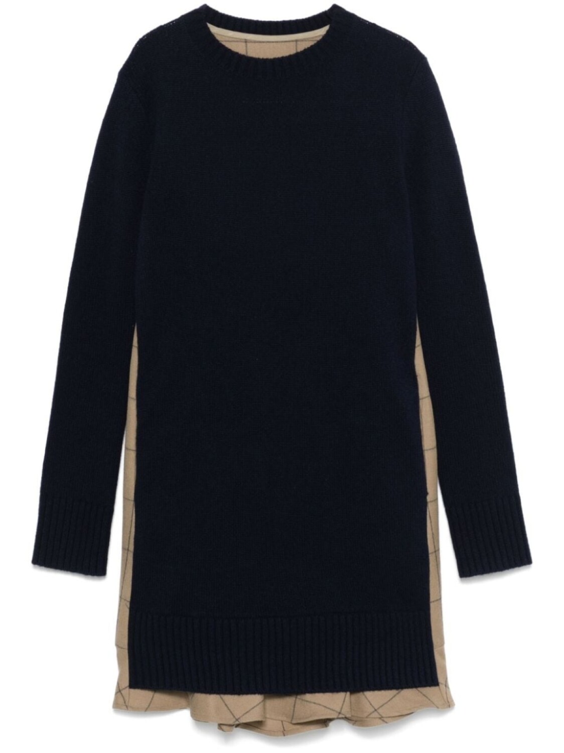 

Sacai платье мини со вставками, синий