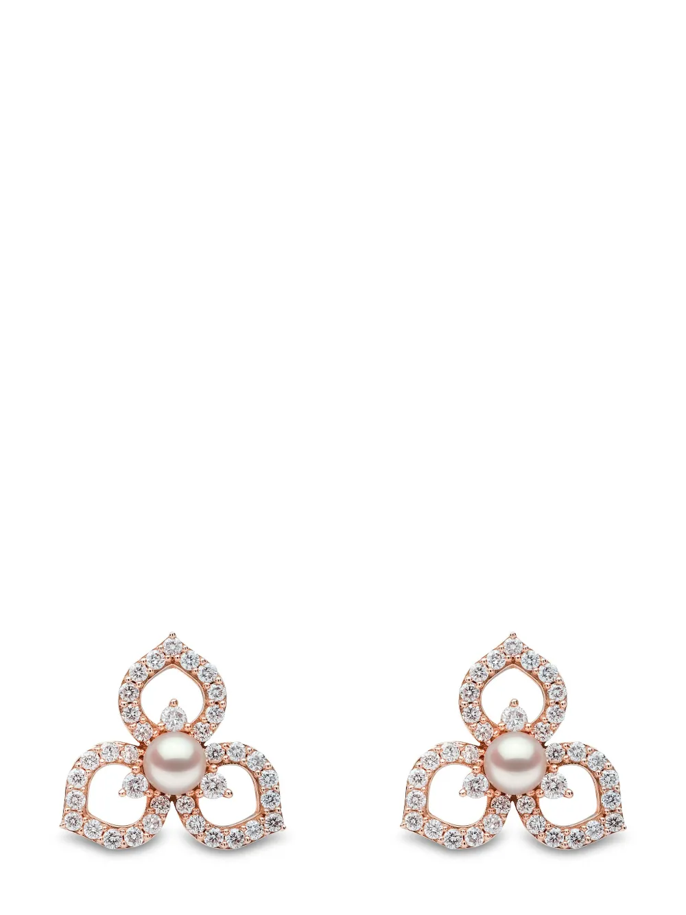 

Серьги Petal из розового золота с жемчугом и бриллиантами Yoko London, розовый