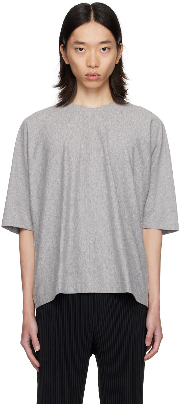 

Базовая футболка Release-T HOMME PLISSe ISSEY MIYAKE, серый