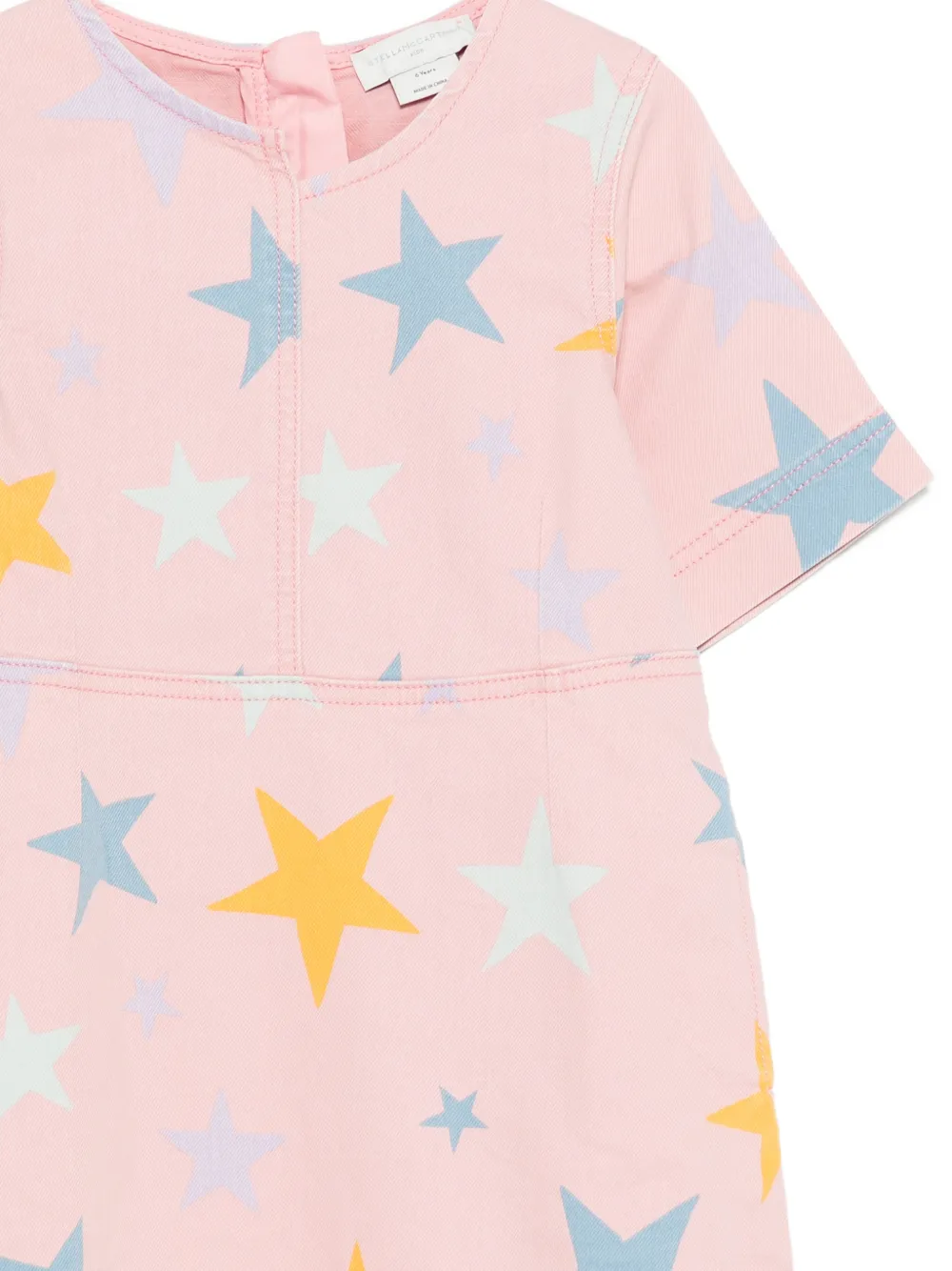 Платье с принтом в звезды Stella Mccartney Kids, розовый — фото 3