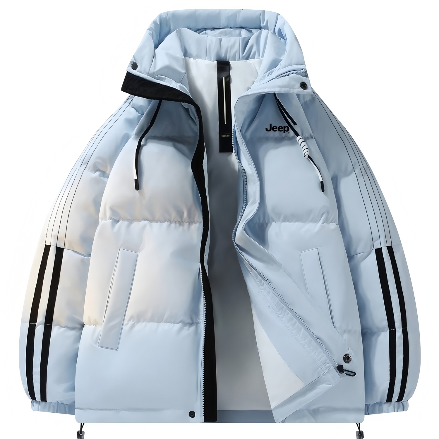 

Пуховик Unisex с капюшоном утепленный Jeep, светло-синий