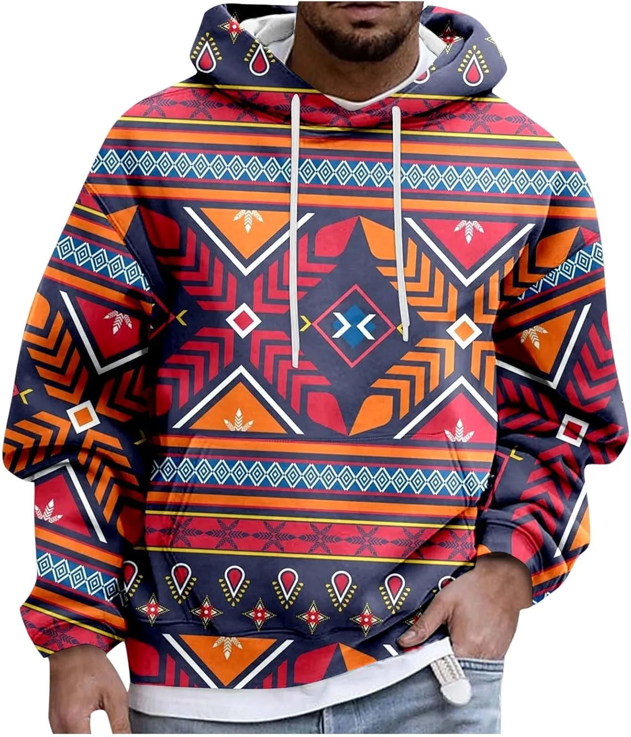 

Толстовка с капюшоном African Wind, оверсайз, принт