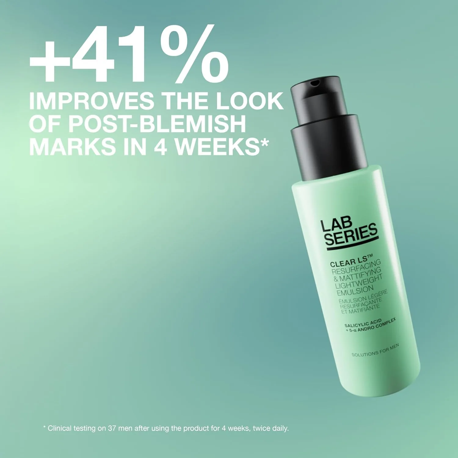 Lab Series Men's Clear LS Deep Pore Purifying Face Wash с салициловой кислотой - очищающее средство для проблемной кожи, уход для мужчин, дерматологически протестировано 1 шт. — фото 2