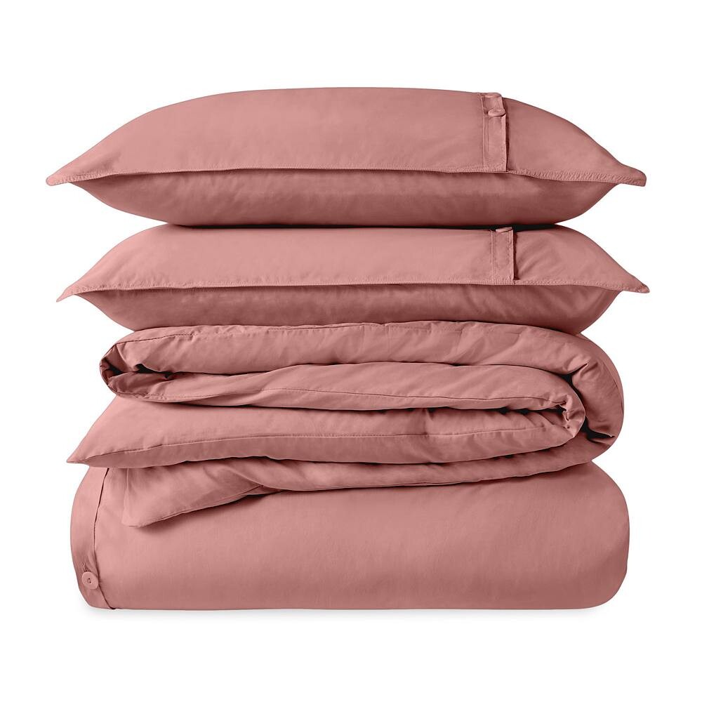 

Комплект пододеяльников Bare Home из 100% органического хлопка с перкалем, цвет Dusty Rose