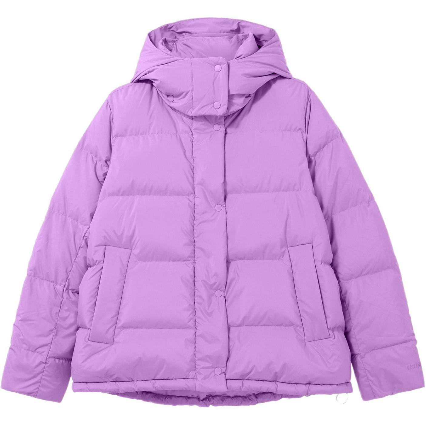 

Женский зимний пуховый жакет Wunder Puff Series Lululemon, фиолетовый flower light/pbll