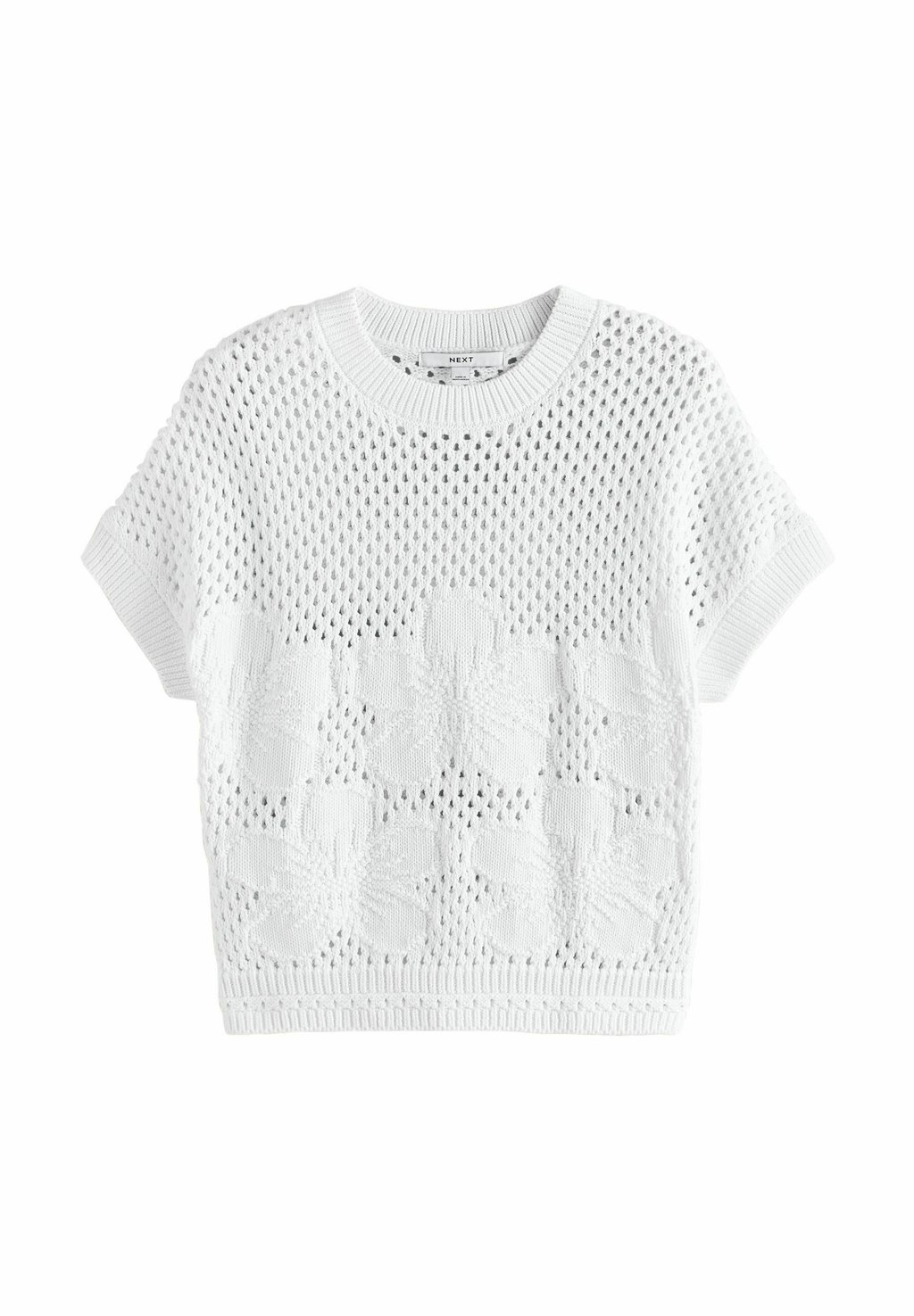 

Футболка с принтом REGULAR FIT-FLORAL SHORT SLEEVE Next, белый