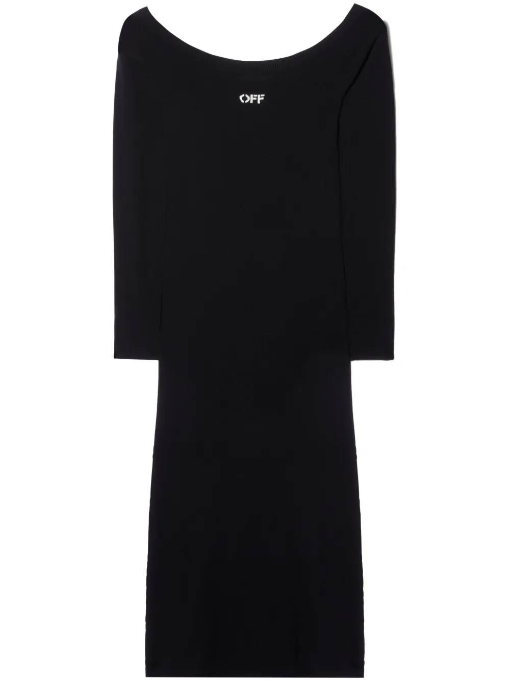 

Платье Off Stamp с открытыми плечами OFF-WHITE, черный