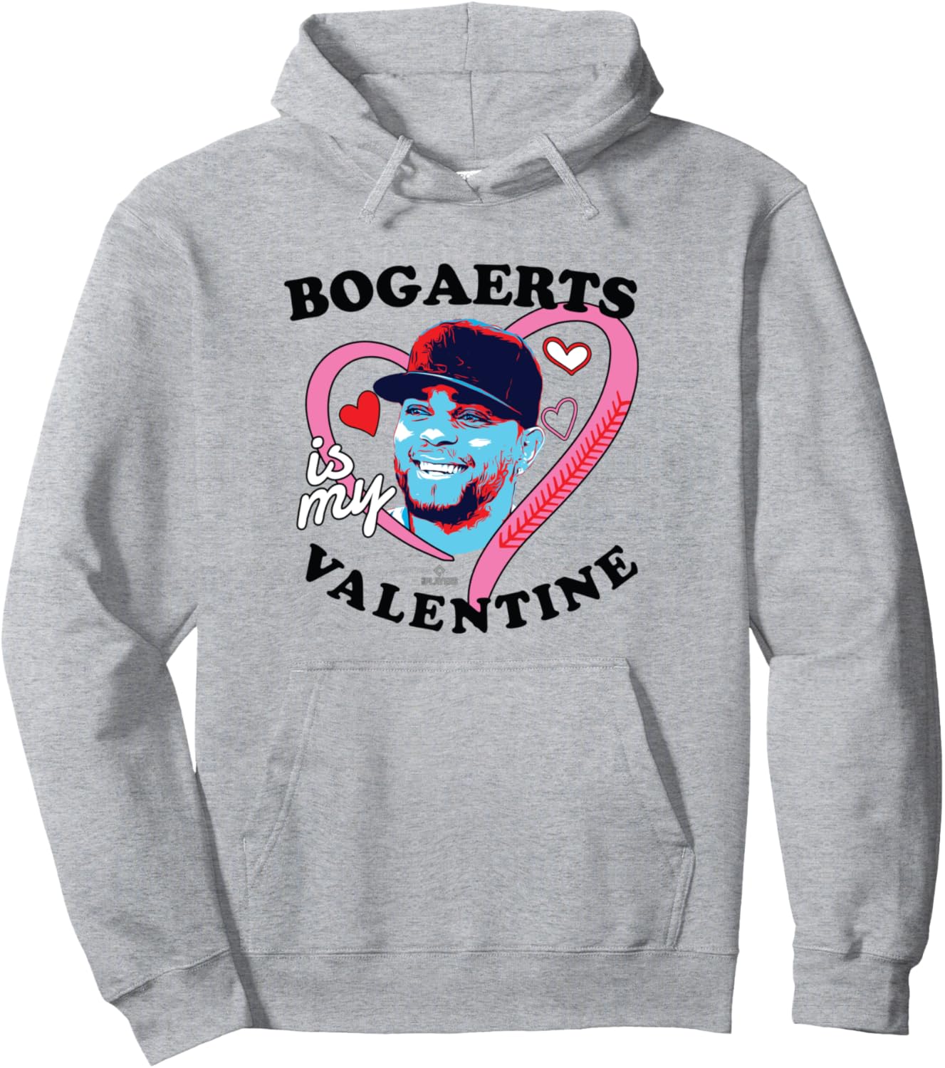 

Худи Xander Bogaerts Is My Valentine San Diego Baseball MLBPA Ryno Sports, серый