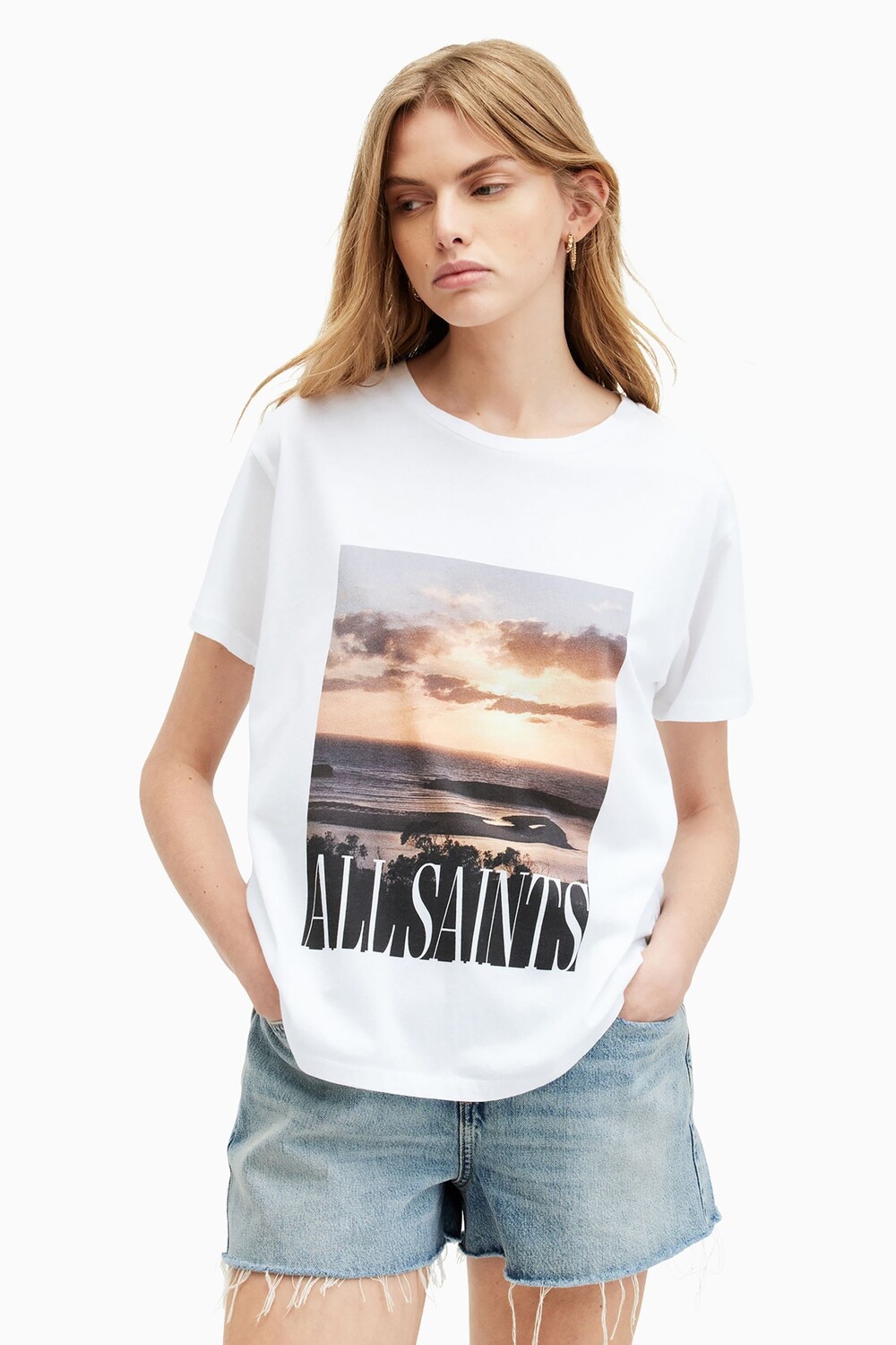 

Футболка Allsaints Dia Grace All Saints, белый