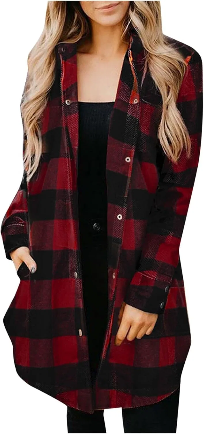 Блуза длинный рукав Flannel, красный