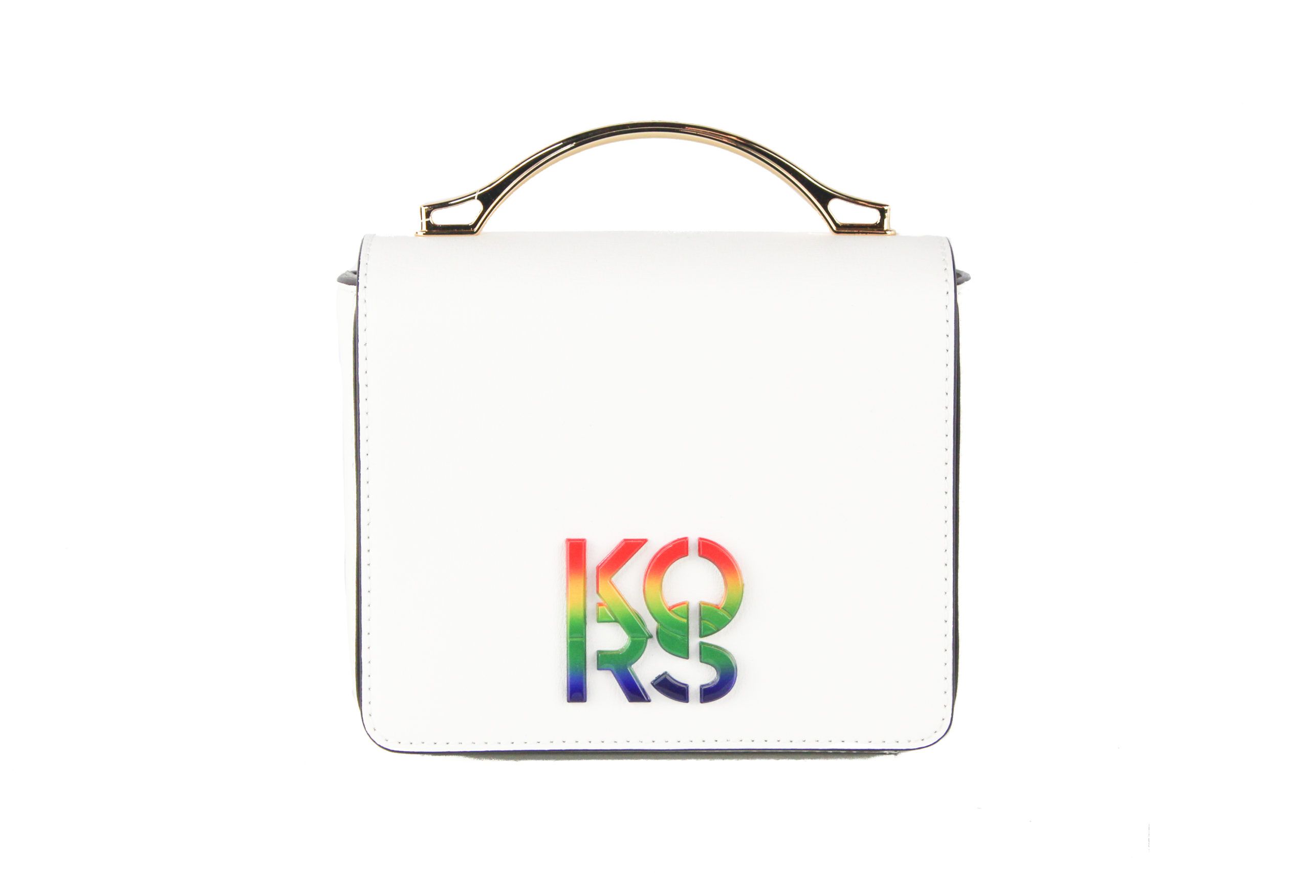 

Сумка-трансформер Pride Small Smooth Leather Rainbow Kors через плечо (оптико-белый) Michael Kors
