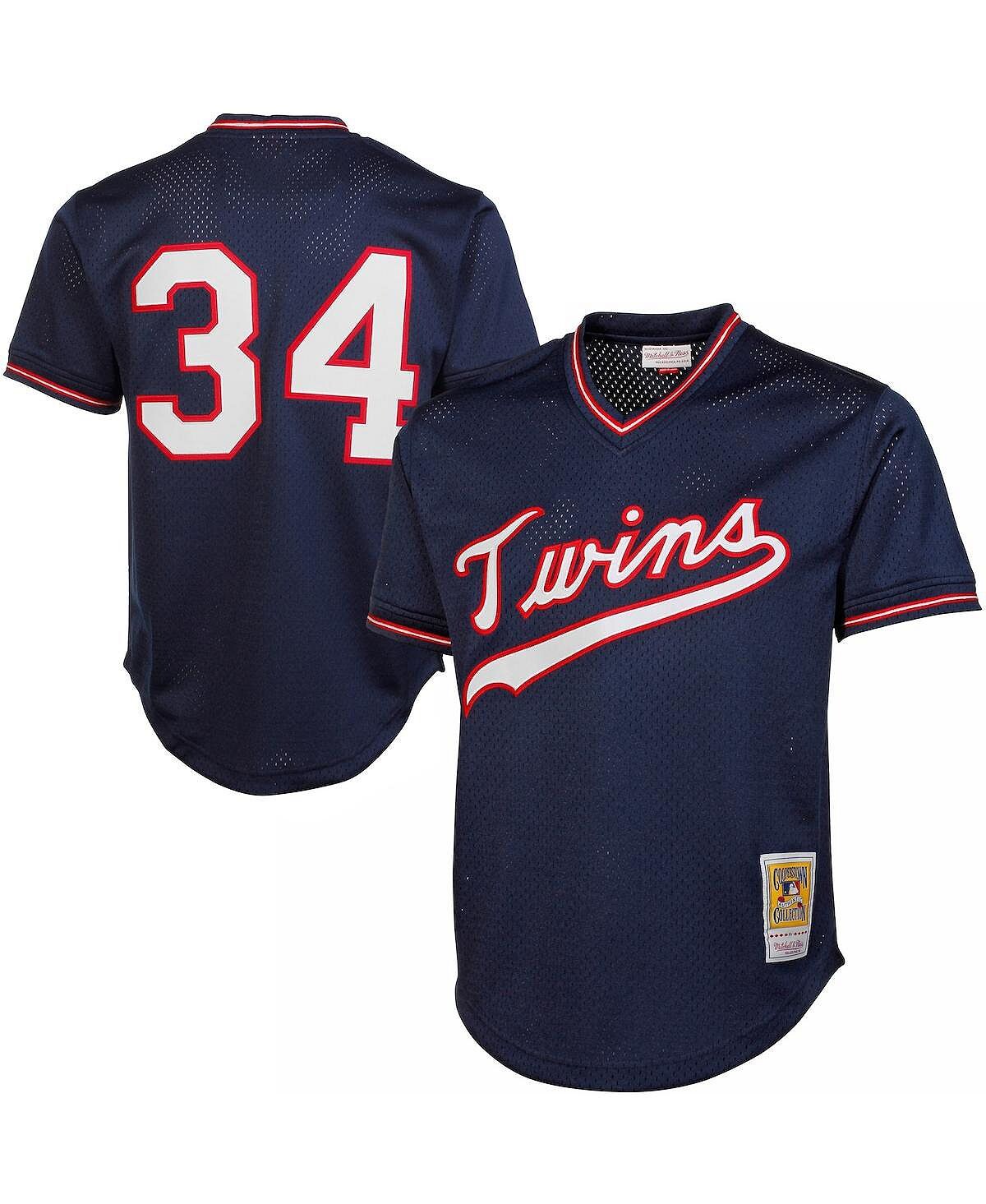 

Мужской темно-синий Джерси Kirby Puckett Minnesota Twins 1985 Authentic Cooperstown Collection из сетки для тренировки ватина Mitchell & Ness