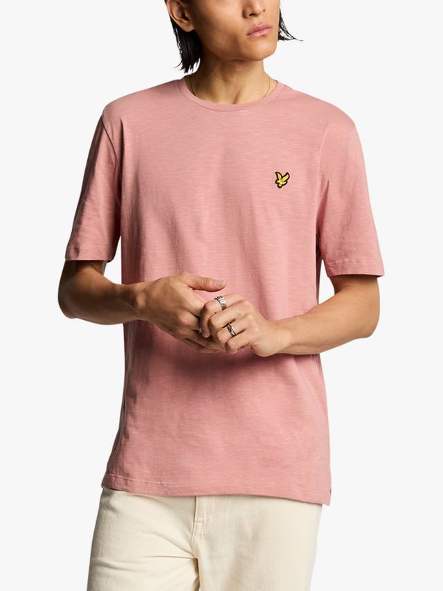 

Хлопчатобумажная футболка обычного покроя с коротким рукавом slub Lyle & Scott, цвет Ash Red