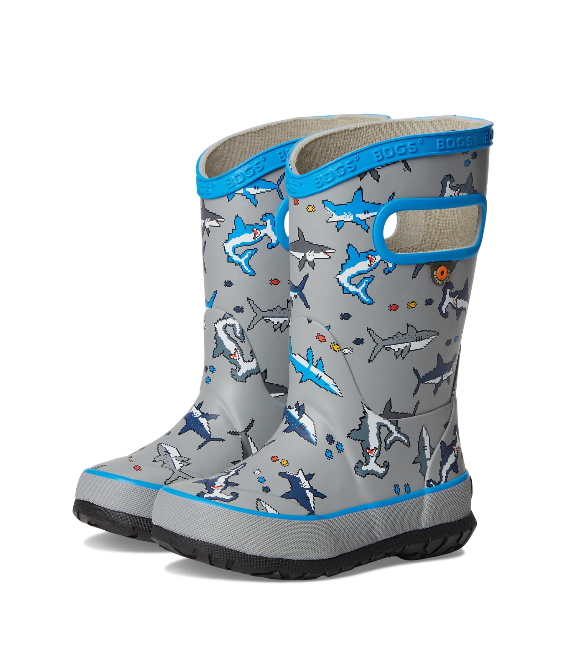 

Ботинки Bogs Kids Rainboot Pixel Shark, цвет Gray Multi