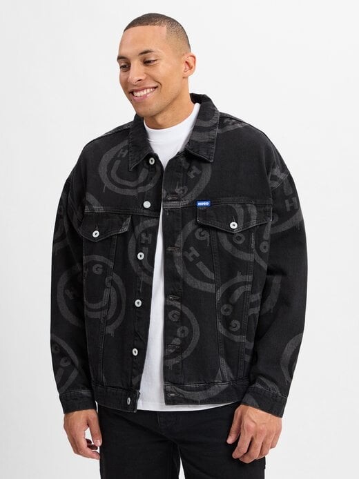 

Джинсовая куртка уэс Hugo Blue, черный