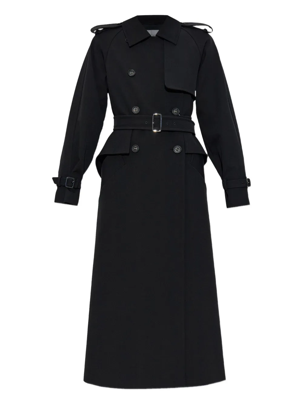 

Тренч Flavio с баской и поясом Max Mara, черный