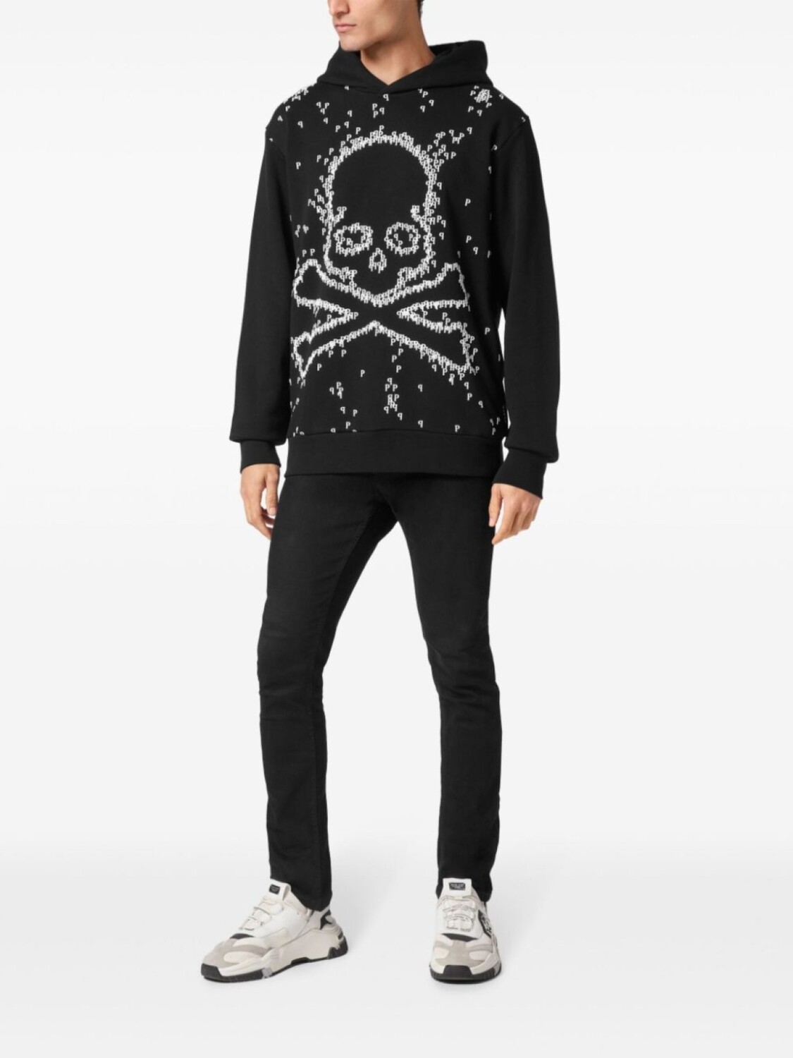 

Толстовка с длинными рукавами и логотипом Philipp Plein, черный