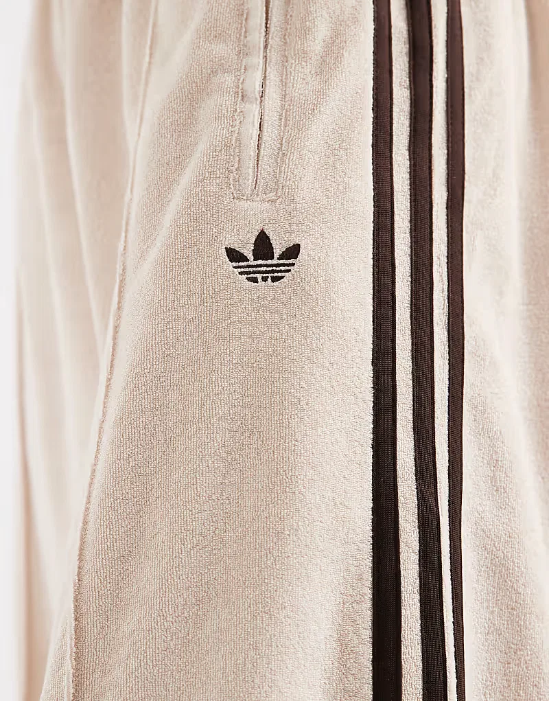 Спортивные брюки Adidas Originals из махровой ткани, бежевый — фото 4