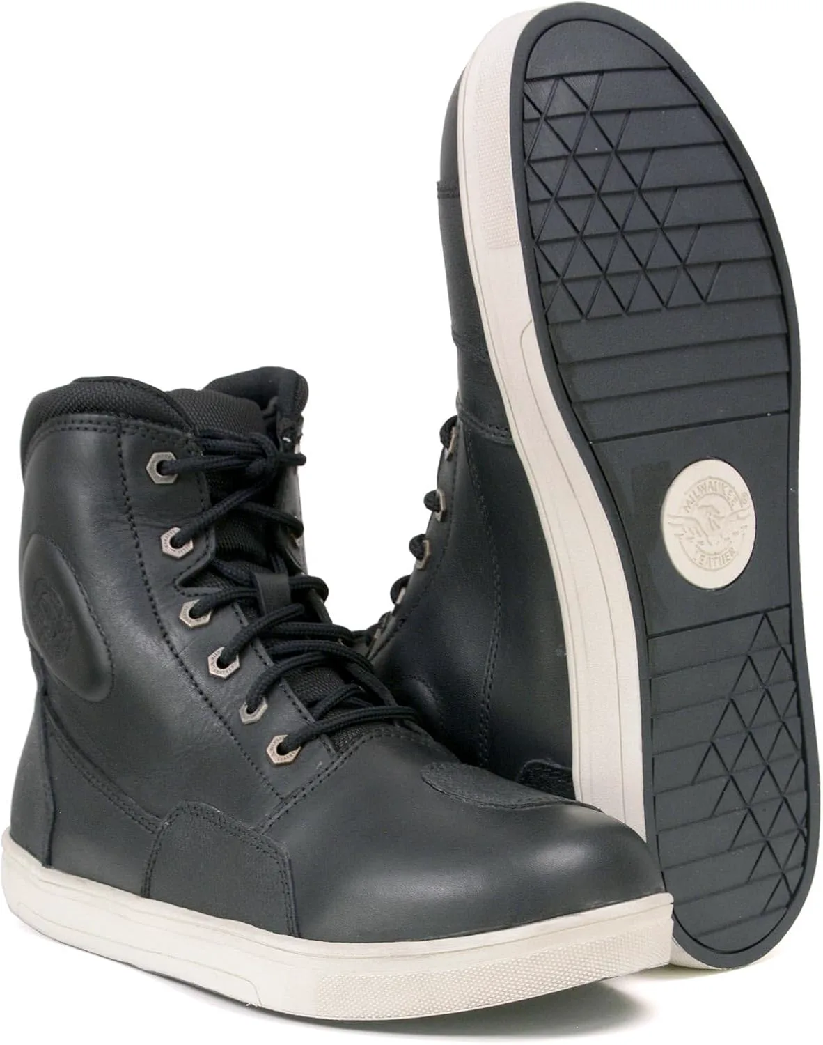 

Мужские мотоциклетные ботинки Milwaukee Leather - усиленная подошва, стелька с контролем климата, противоскользящая подошва, черный