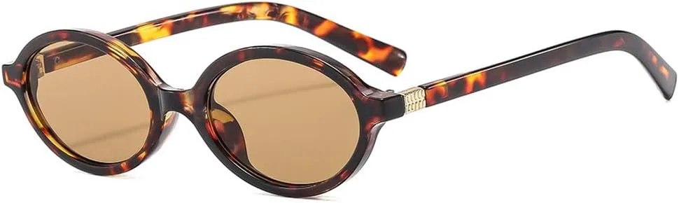 

Винтажные маленькие круглые солнцезащитные очки для женщин и мужчин в стиле ретро, ​​солнцезащитные очки с защитой от УФ-излучения UV400 LANGSER, Leopard Tea