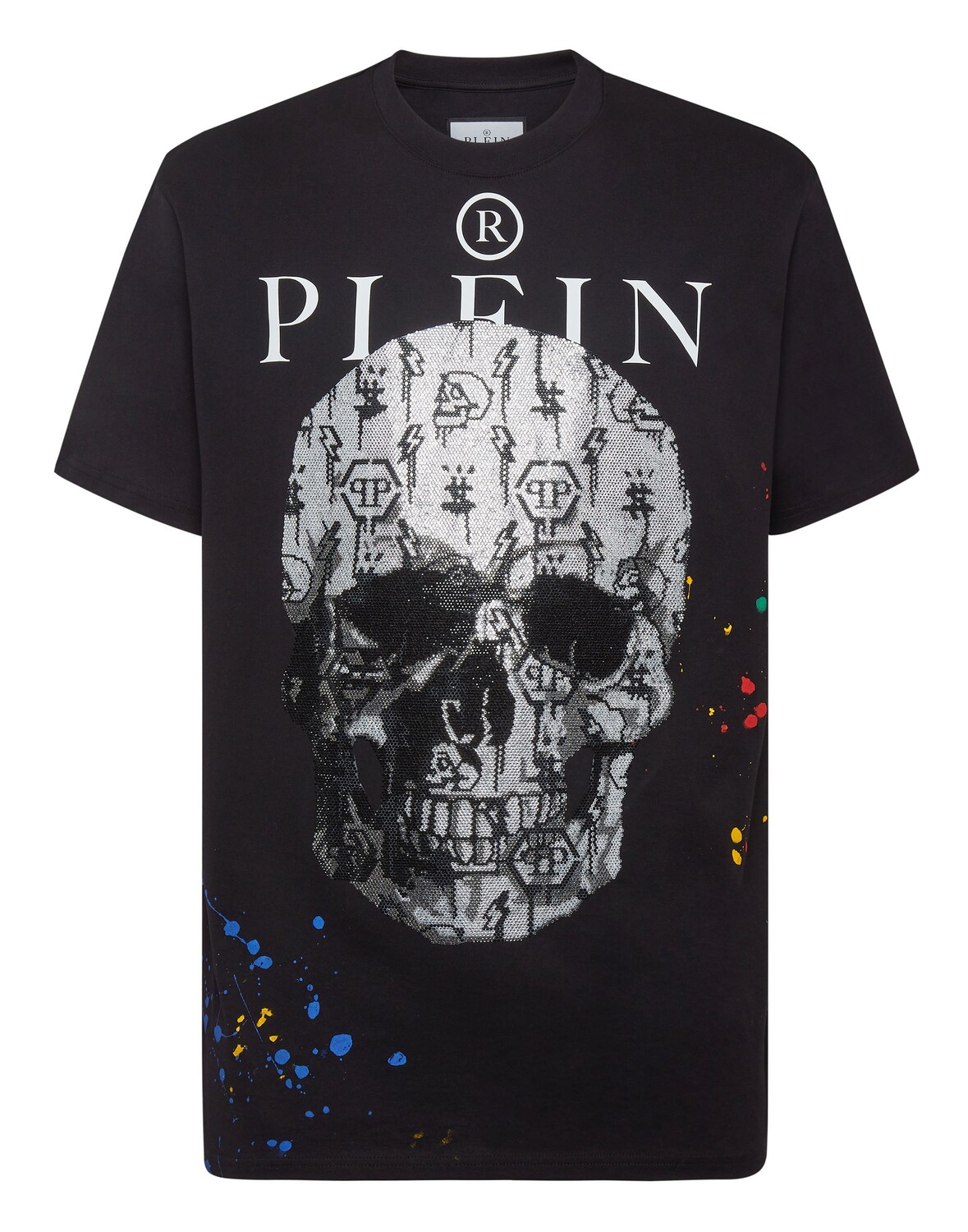 

Футболка с круглым вырезом SS с кристаллами Philipp Plein, цвет Black / White