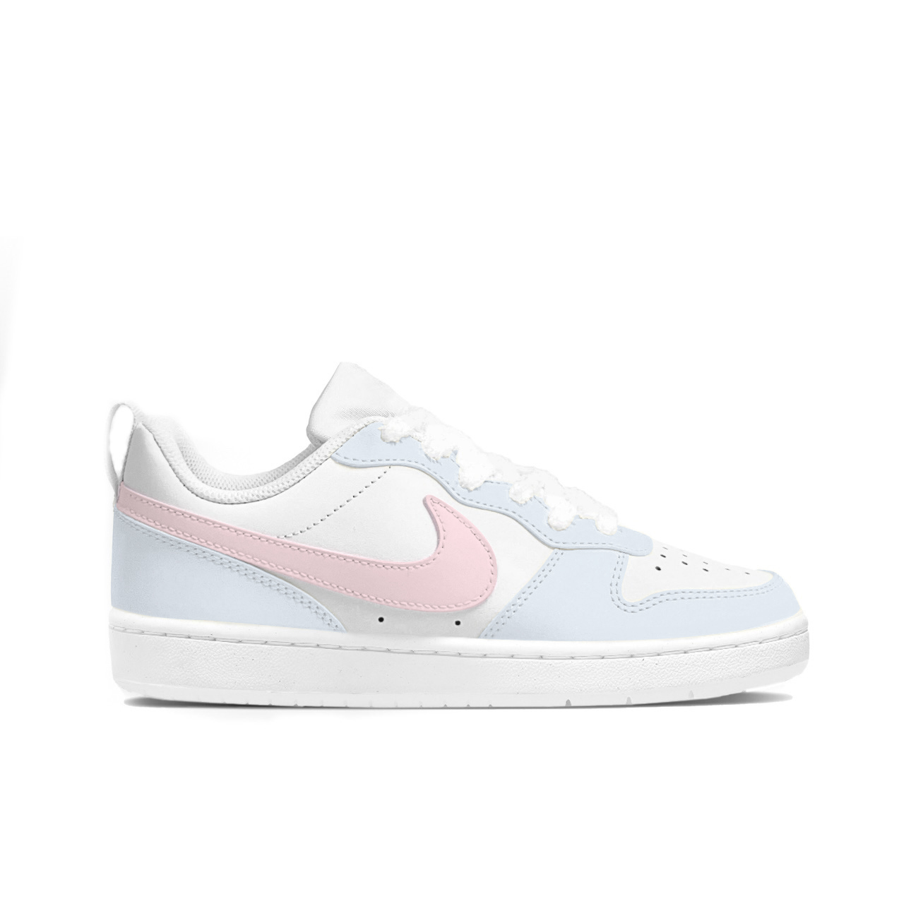 Nike Кроссовки скейтерские низкие Court Borough Romantic Sweetheart Shopping Bag для подростков бело-голубые — фото 3