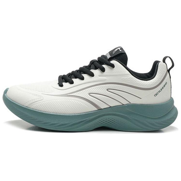 

Кроссовки мужские беговые с амортизацией низкие QIAODAN зеленые белые, цвет слоновая кость/кедрово-зеленый