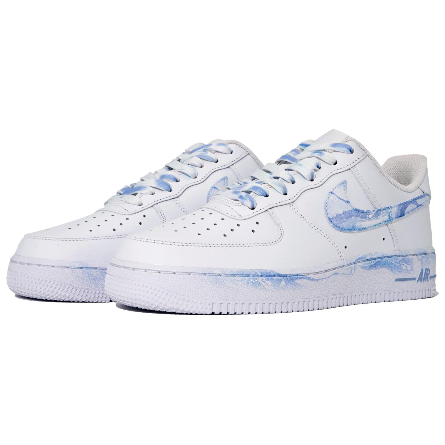 Кроссовки Nike Air Force 1 Skateboarding Shoes Unisex Low-top Blue, белый — фото 4