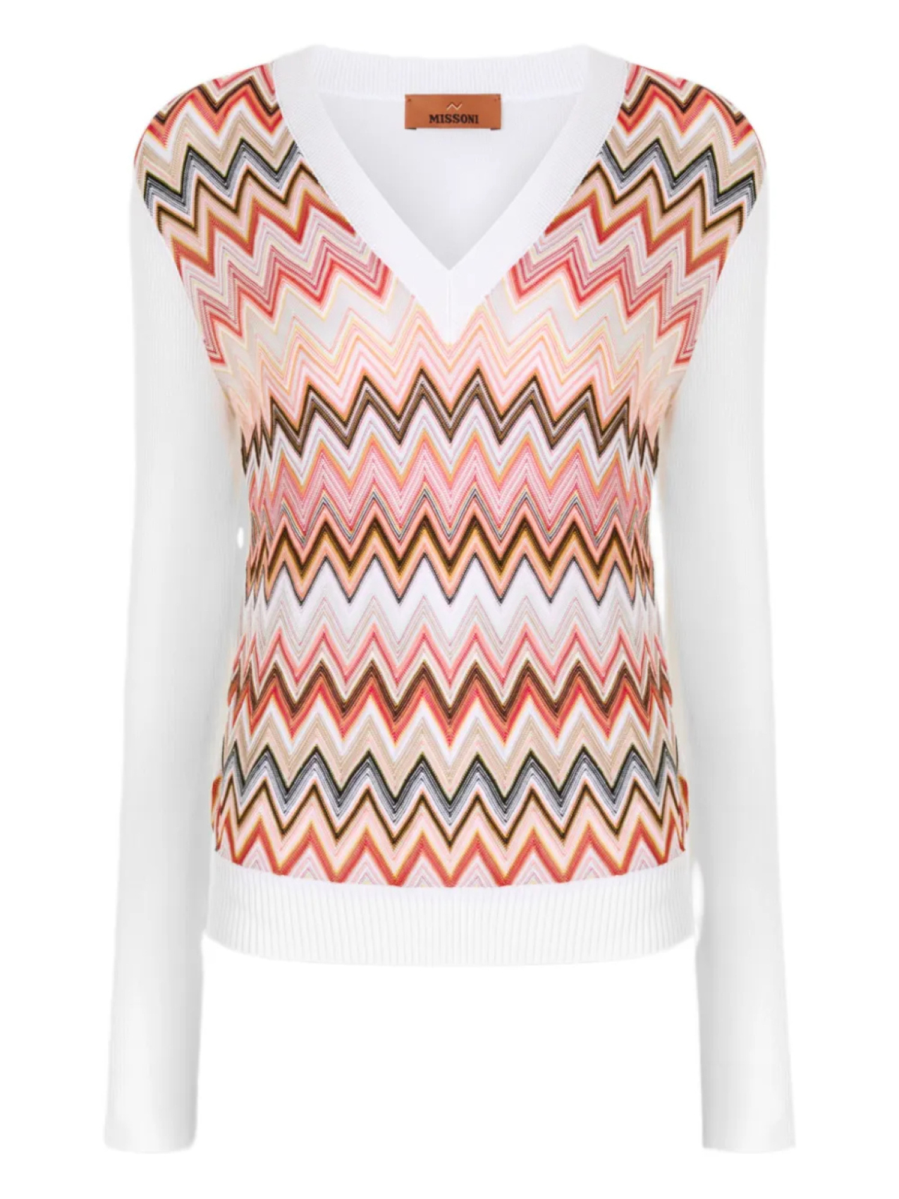 

Свитер с зигзагообразным узором Missoni, белый