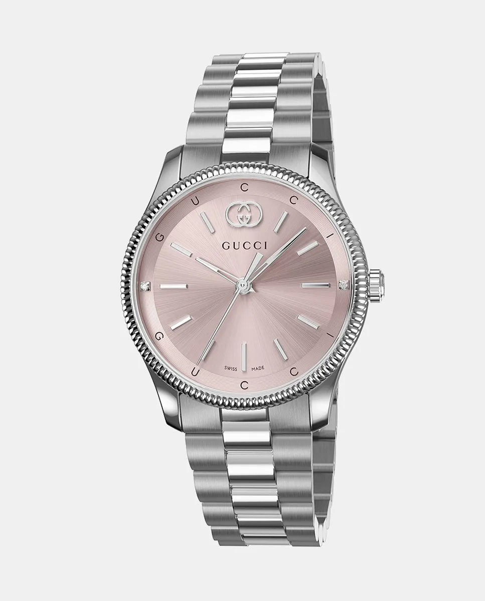 

G-Timeless YA1265061 Женские стальные часы Gucci, серебряный