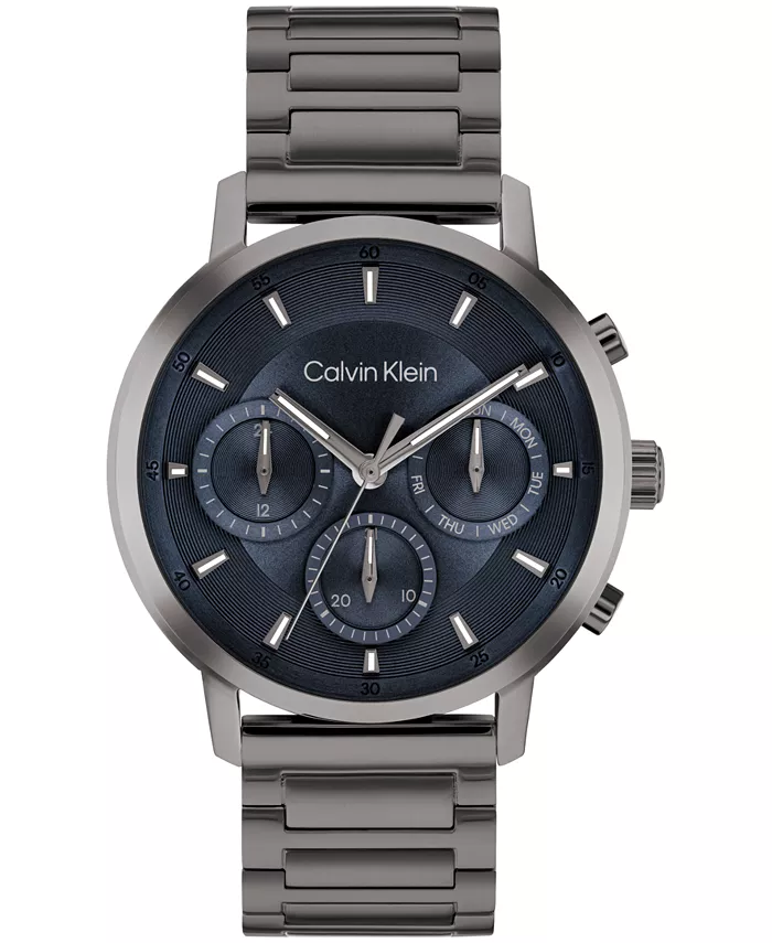

Мужские наручные часы Gauge Ionic Plated Gray Steel Bracelet, 41 мм Calvin Klein