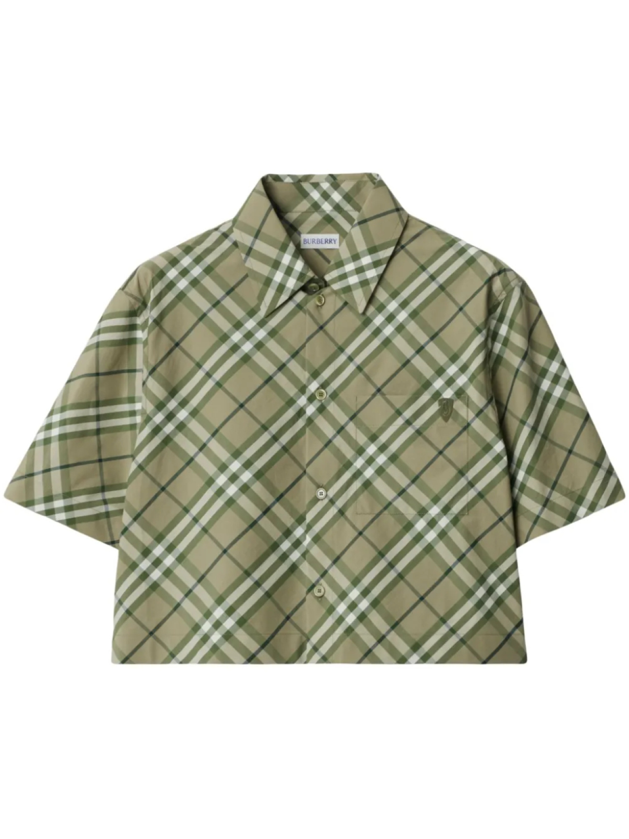 

Клетчатая рубашка Burberry, зеленый