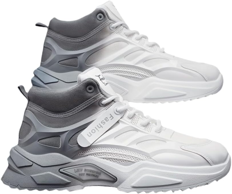 

Мужские высокие кроссовки HHHCHPM с шнуровкой и градиентным дизайном, дышащие, серый